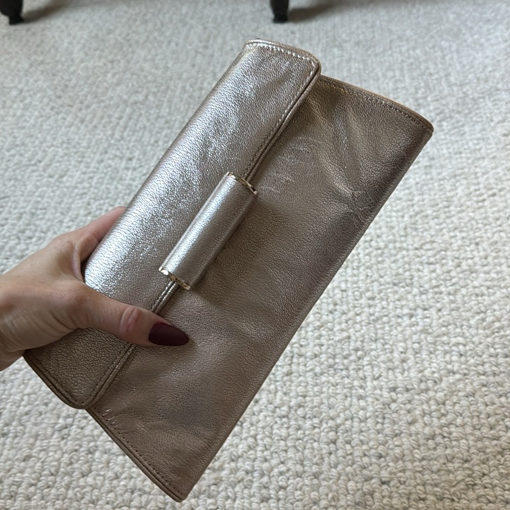Rose Gold BCBG Clutch with Chain. Excellent condition!